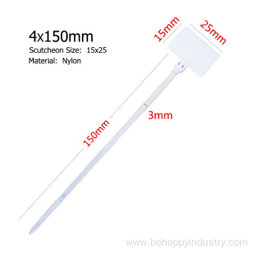 Nylon Cable Ties Tag Labels Plastic Loop Ties